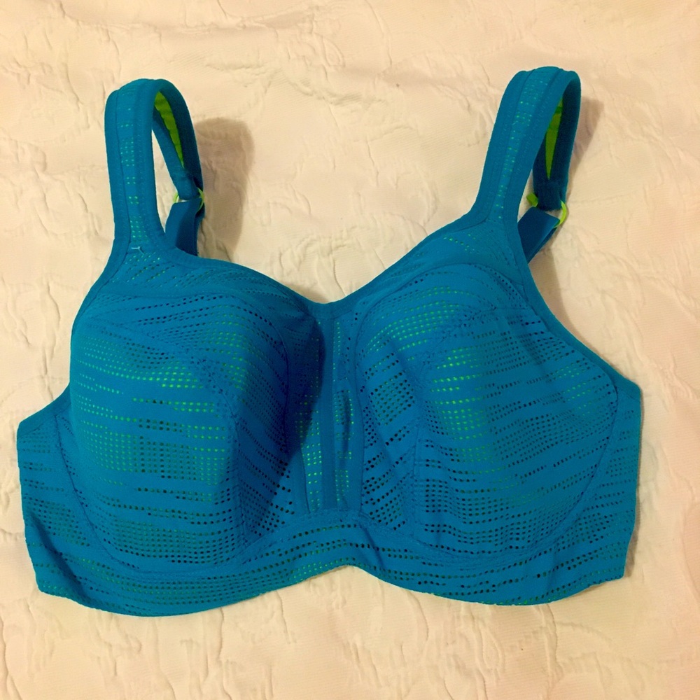 34DD Panache Sports Bra 🔵🟢